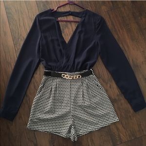 one piece romper open back